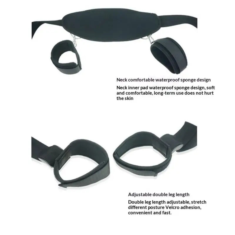BDSM Bed Restraint Set with Hand & Leg Cuffs