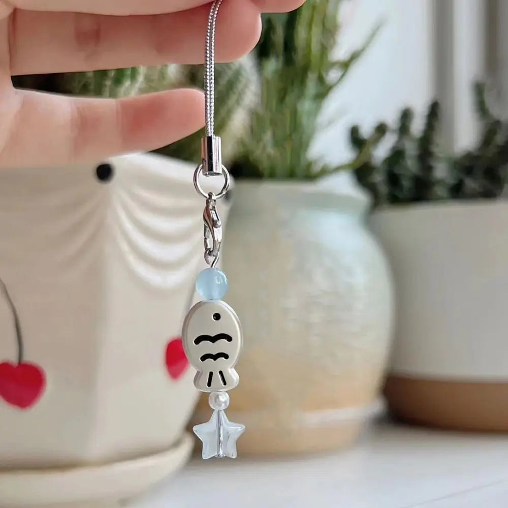 Y2K Fish Beaded Phone Charm