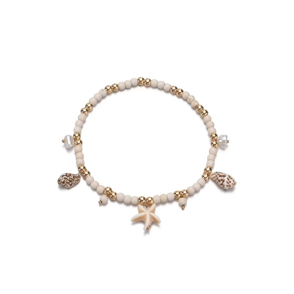 Women's Layered Charm Rope-Chain Anklet
