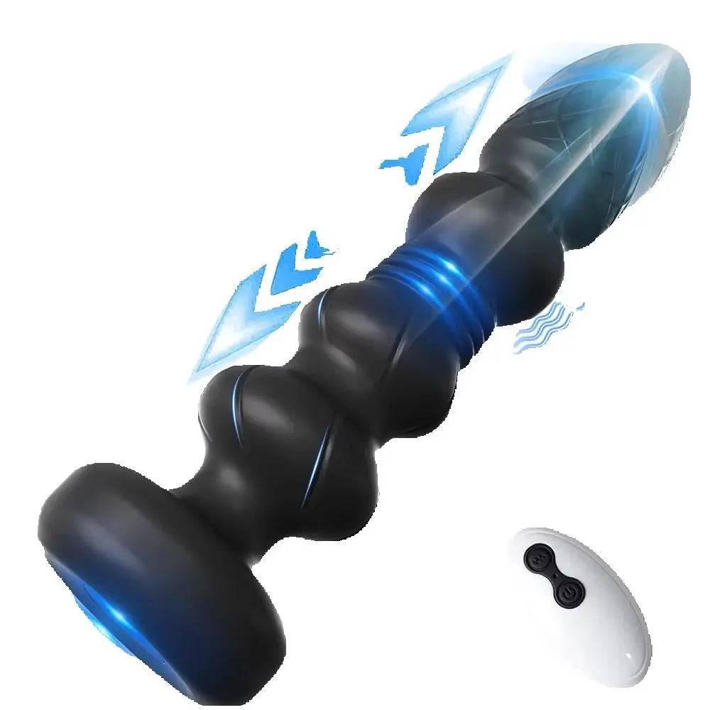 Wireless Remote Telescopic Vibrating Anal Plug