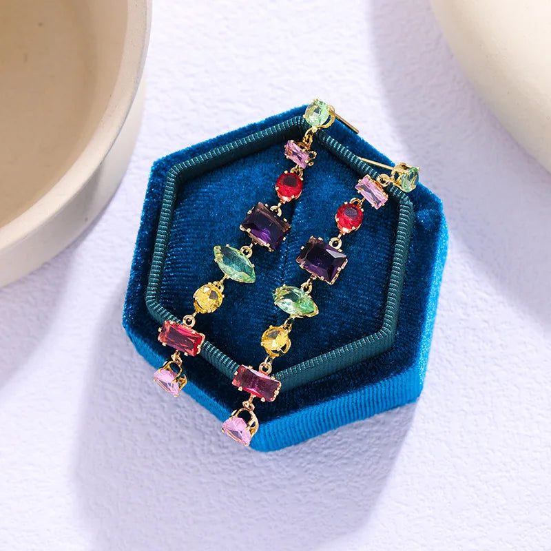 18K Gold-Plated Colorful Zircon Necklace