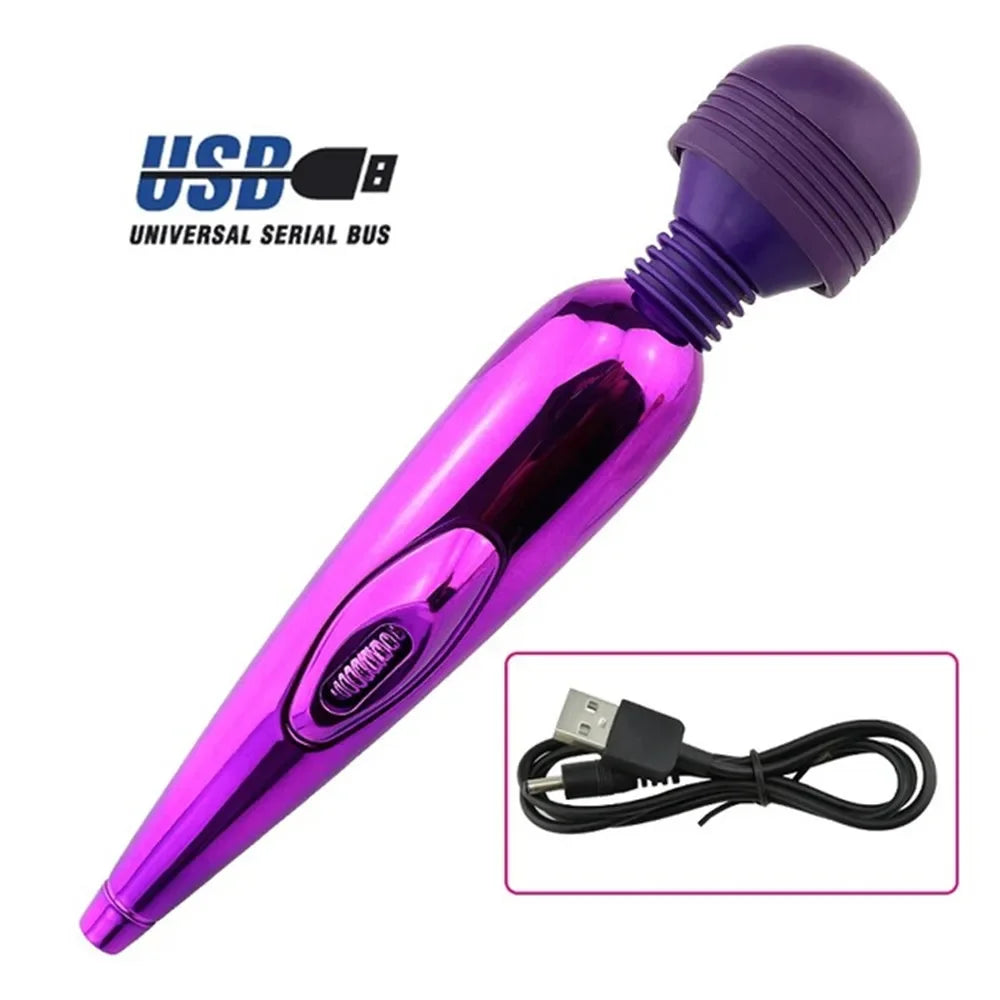 USB-Rechargeable Magic Wand Vibrator