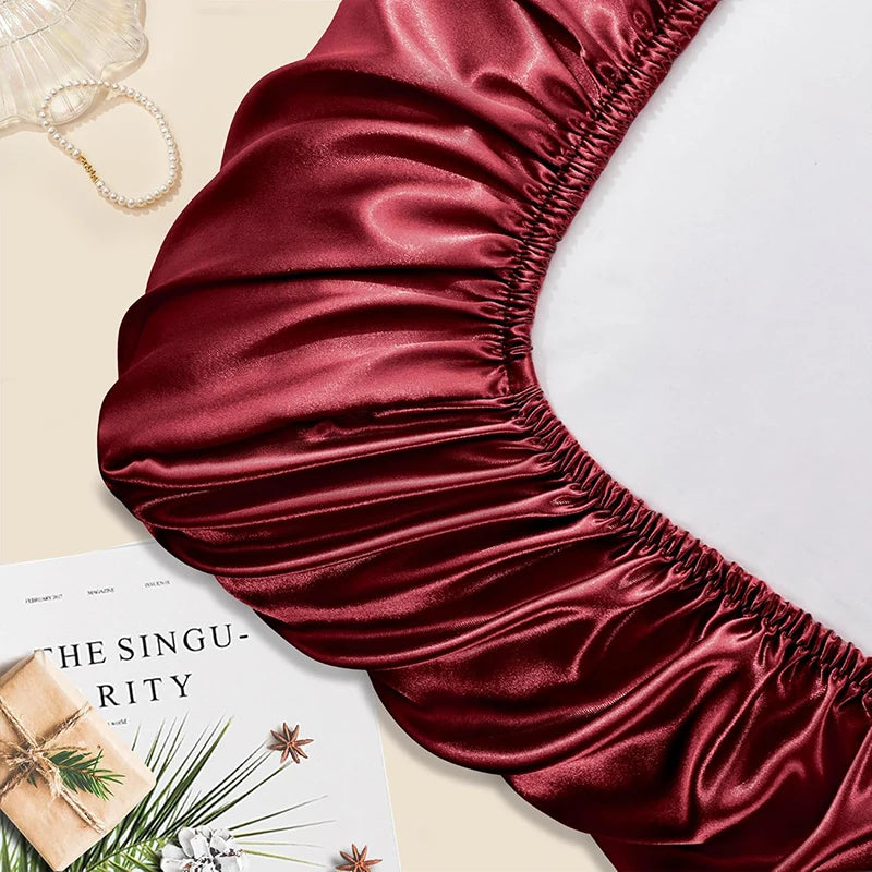 Satin Decorative Pillowcase with Elastic Band