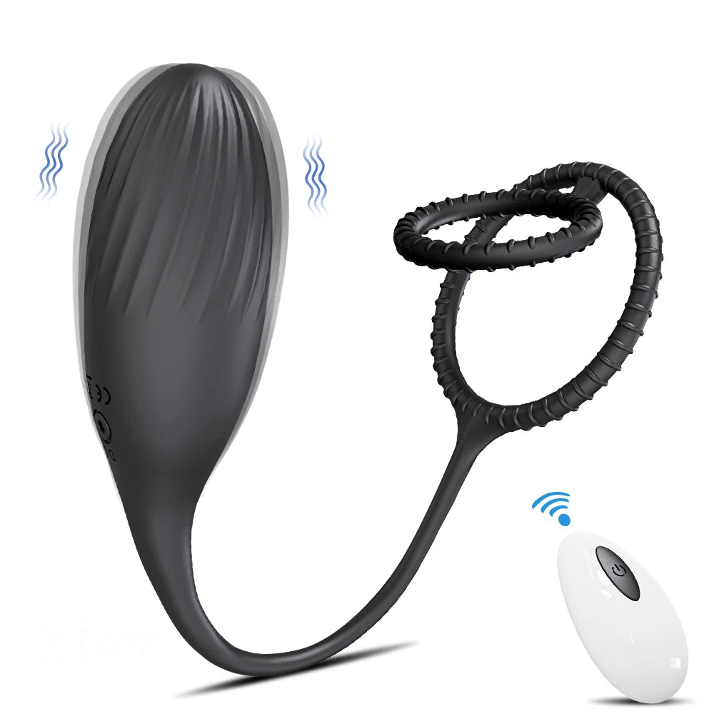 Remote-Control Prostate Massager with Ring
