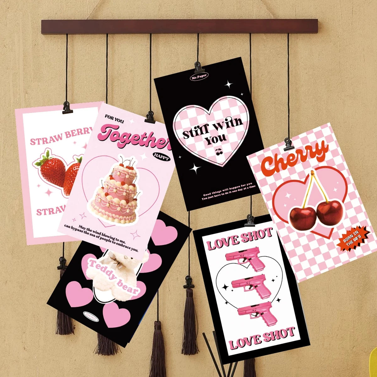 30-Piece Pink Aesthetic Wall Collage Kit