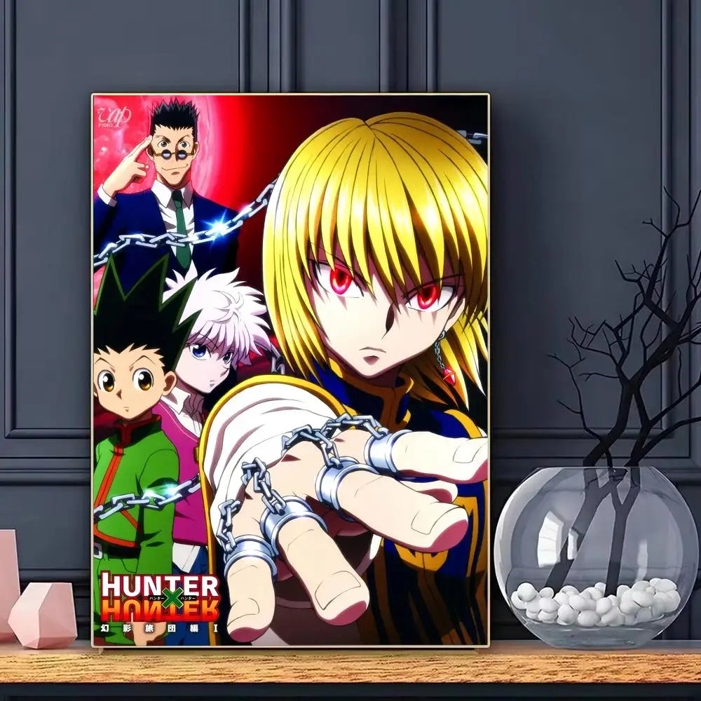 Anime H-Hunter x H-Hunter Poster HD Art Decorative Wall Art Waterproof Home Décor for Living Room Bedroom Café Stylish Gift