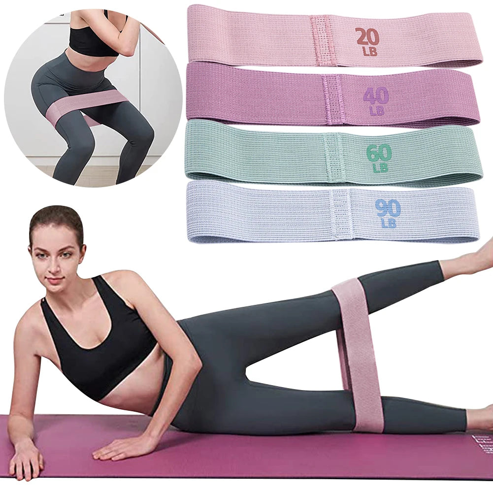 15–90 lb Fabric Hip Resistance Bands