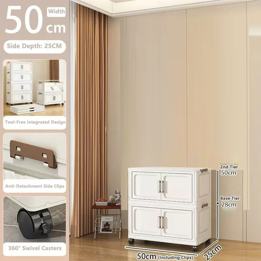 Foldable Multi-Drawer Storage Cabinet