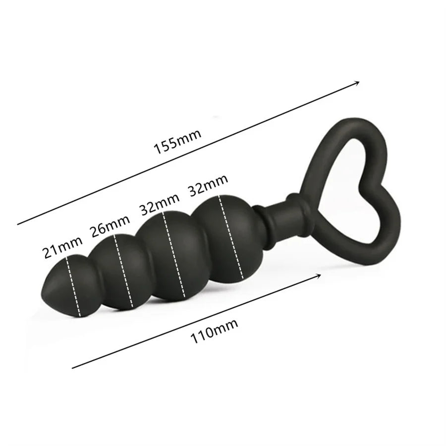 Silicone Beginner Anal Bead & Plug Trainer