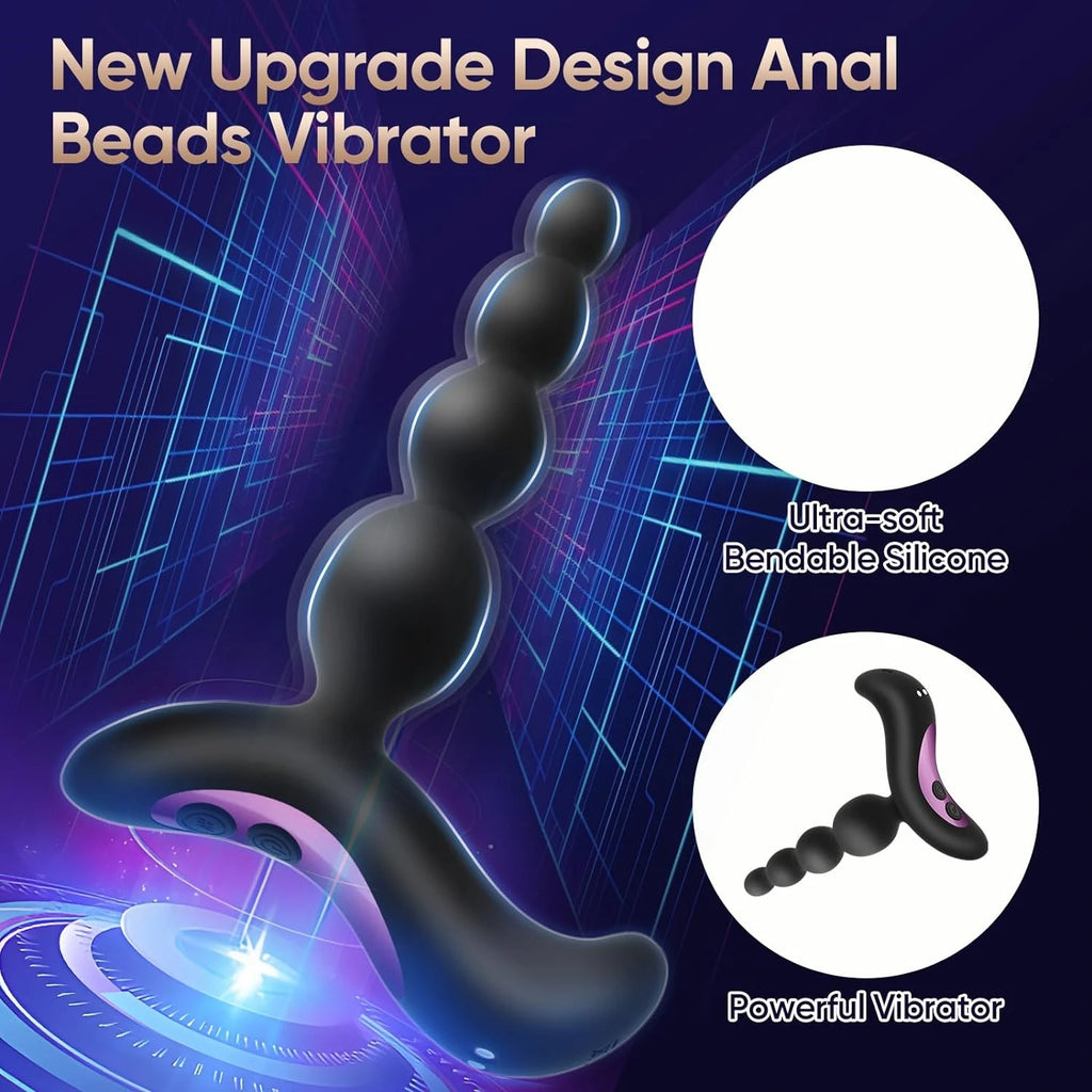 Rechargeable Multi-Mode Vibrating Anal Beads