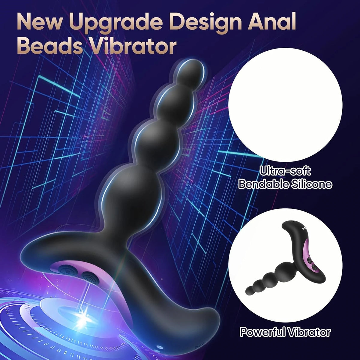 Rechargeable Multi-Mode Vibrating Anal Beads