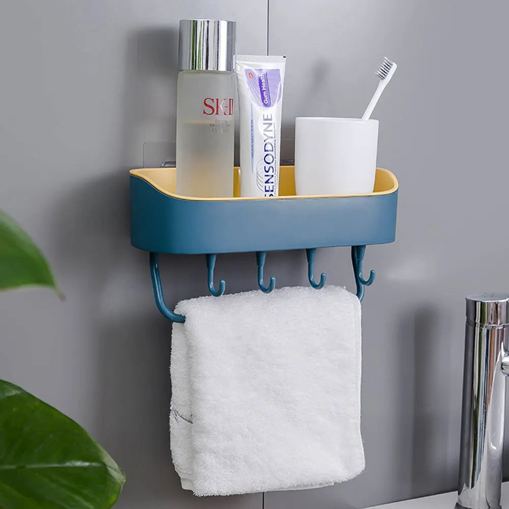 No-Drill Wall-Mounted Corner Shower Shelf