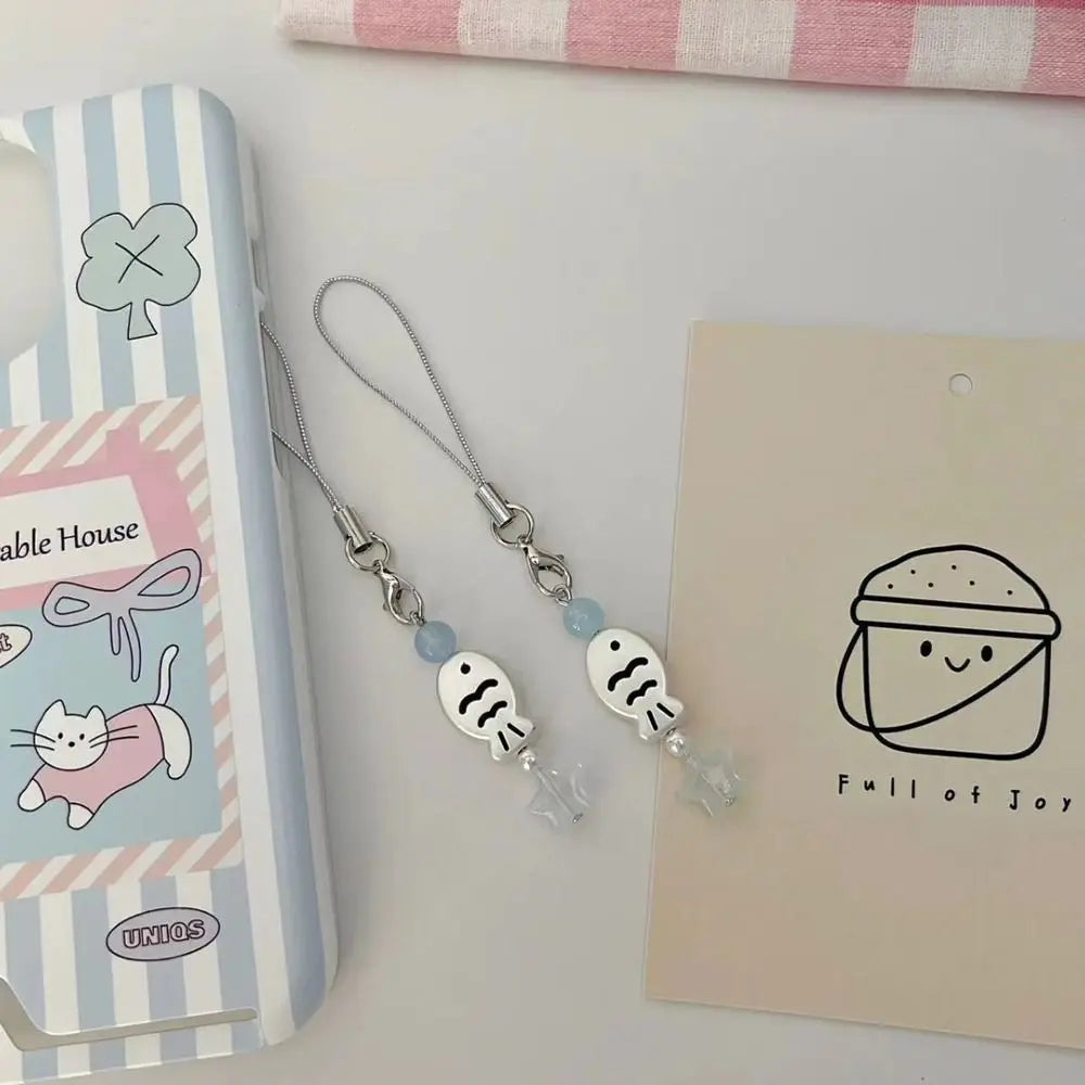 Y2K Fish Beaded Phone Charm