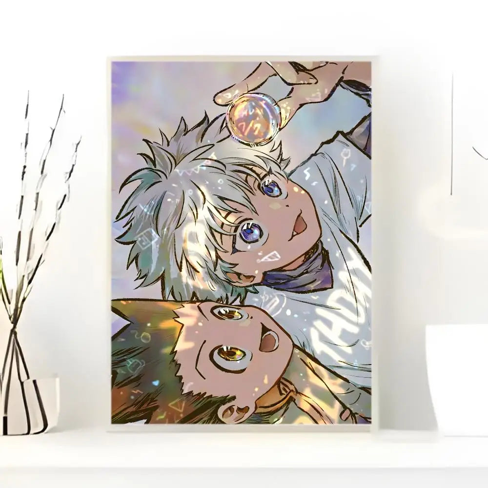 Animation H-Hunter x Hunter Poster  Self-adhesive Art Waterproof Paper Sticker Coffee House Bar Room Wall Decor