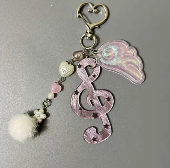 Musical Note & Heart Pendant Necklace