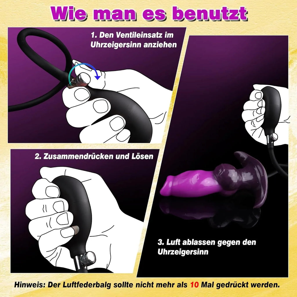 Dildo Monster Inflatable Animal Penis Butt Plug Tail Fantasy Dog Knot Dildos Anal Plug Fetish BDSM Adult Sex Toys for Men Women
