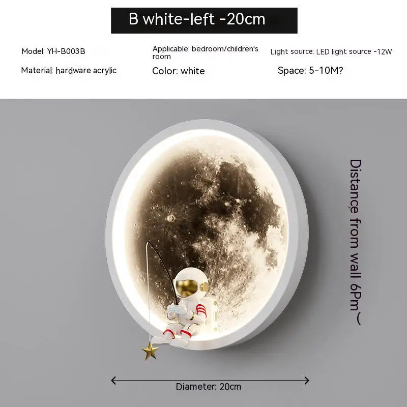 Astronaut Moon Bedside Wall Light