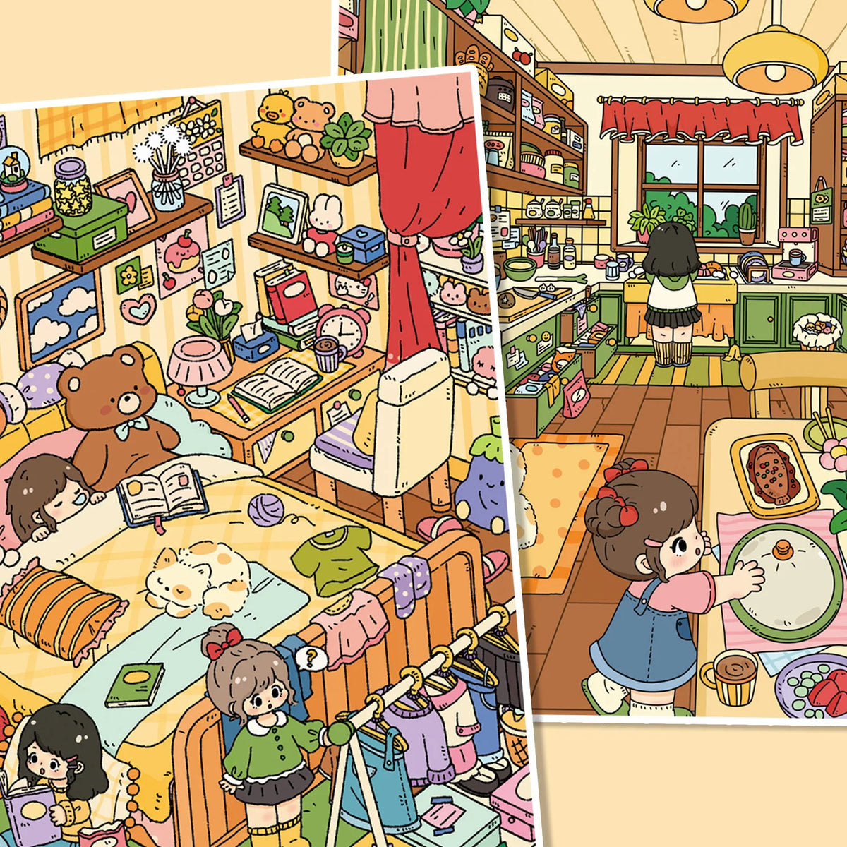 Kawaii 3D Mini Kitchen Scene Sticker