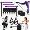 180 lb Resistance Band Set with Adjustable Pilates Bar