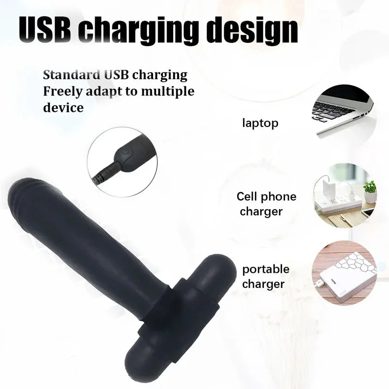 Rechargeable Curved Silicone Prostate Massager