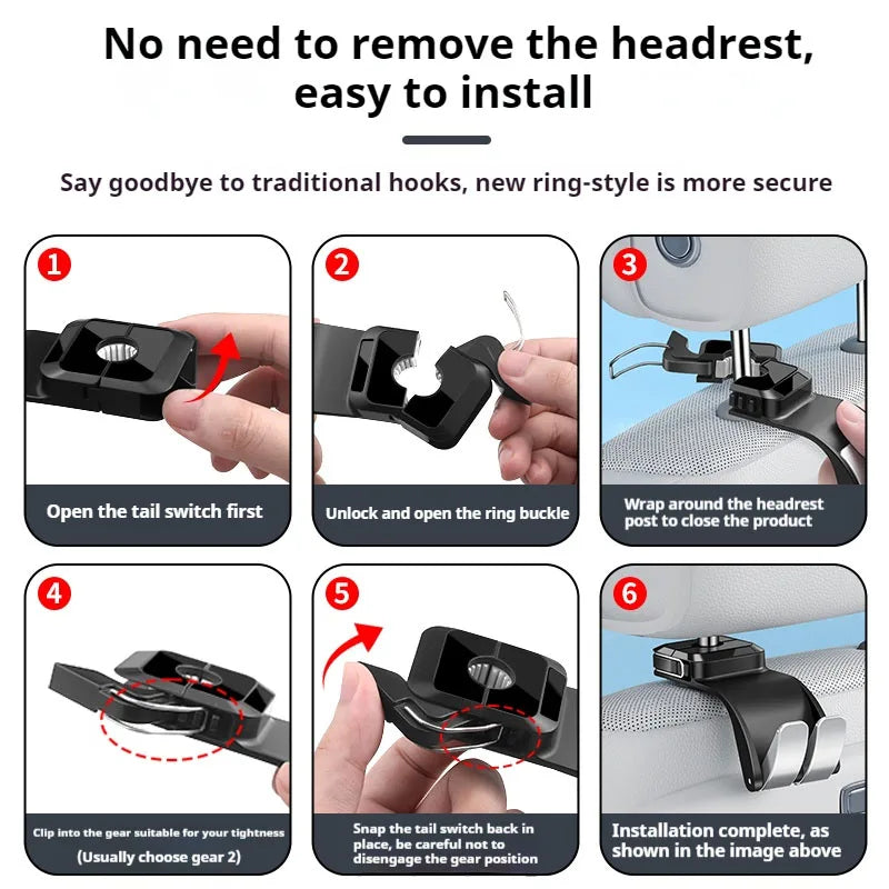 Car Interior Hanging Storage Hook Clips Organizer For LYNK&CO LYNK CO 01 03 05 06 09 2024 2025 2026 Auto Interior Accessories