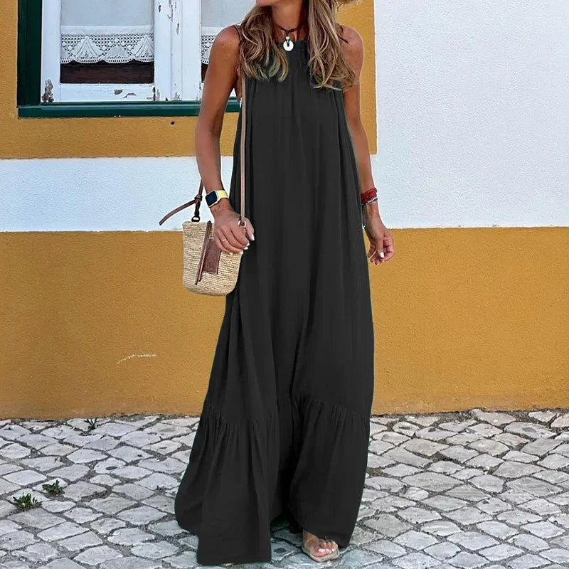 Women's Backless Strap Beach Swing Dress