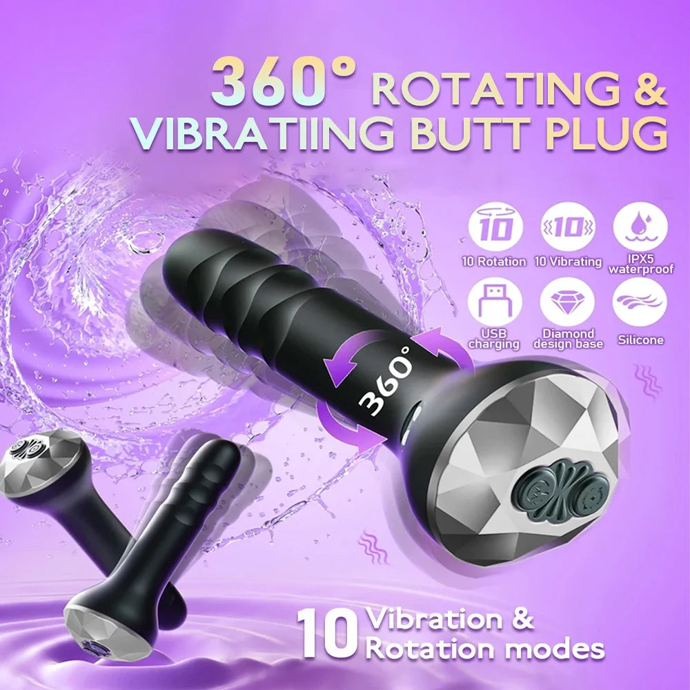 Rotating 10-Mode Anal Massager