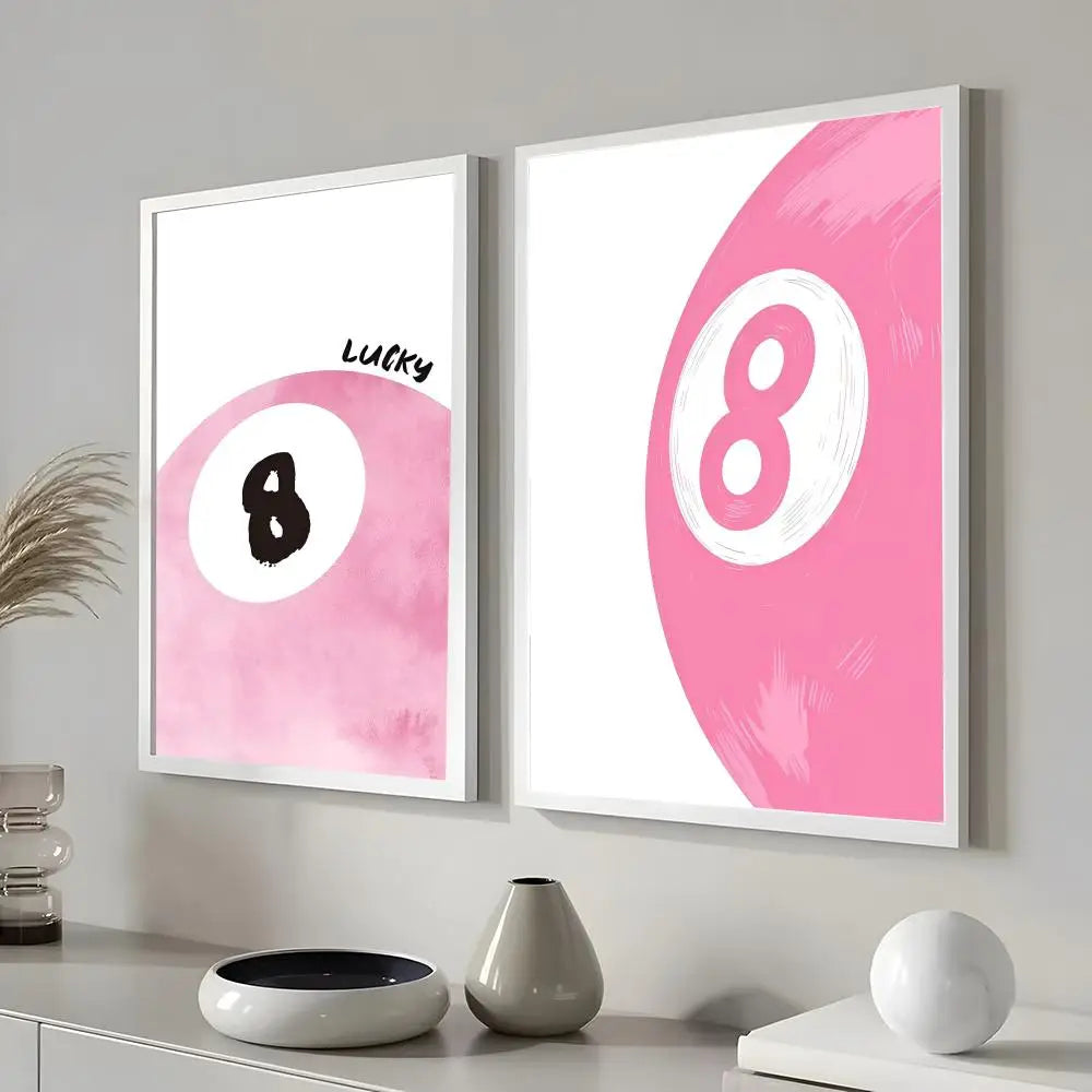 Pink Pattern Modern Wall Art Poster