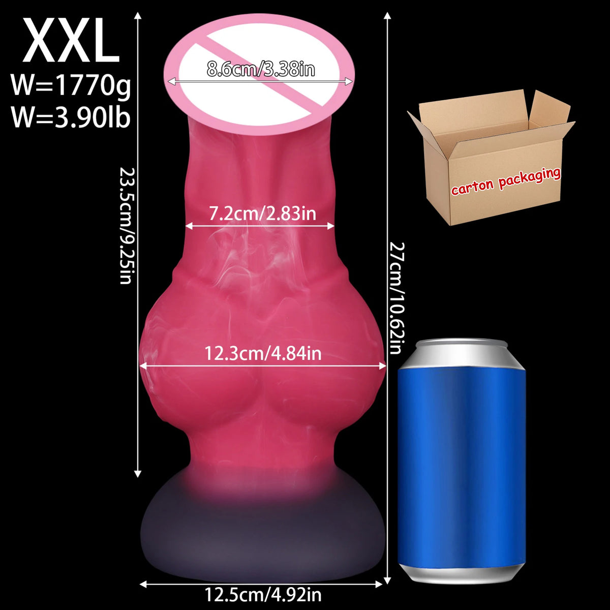 Large Silicone Horse-Shaped Dildo with Suction Cup