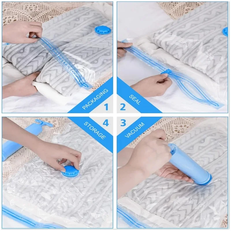 Vacuum Compression Storage Bags for Bedding & Clothes