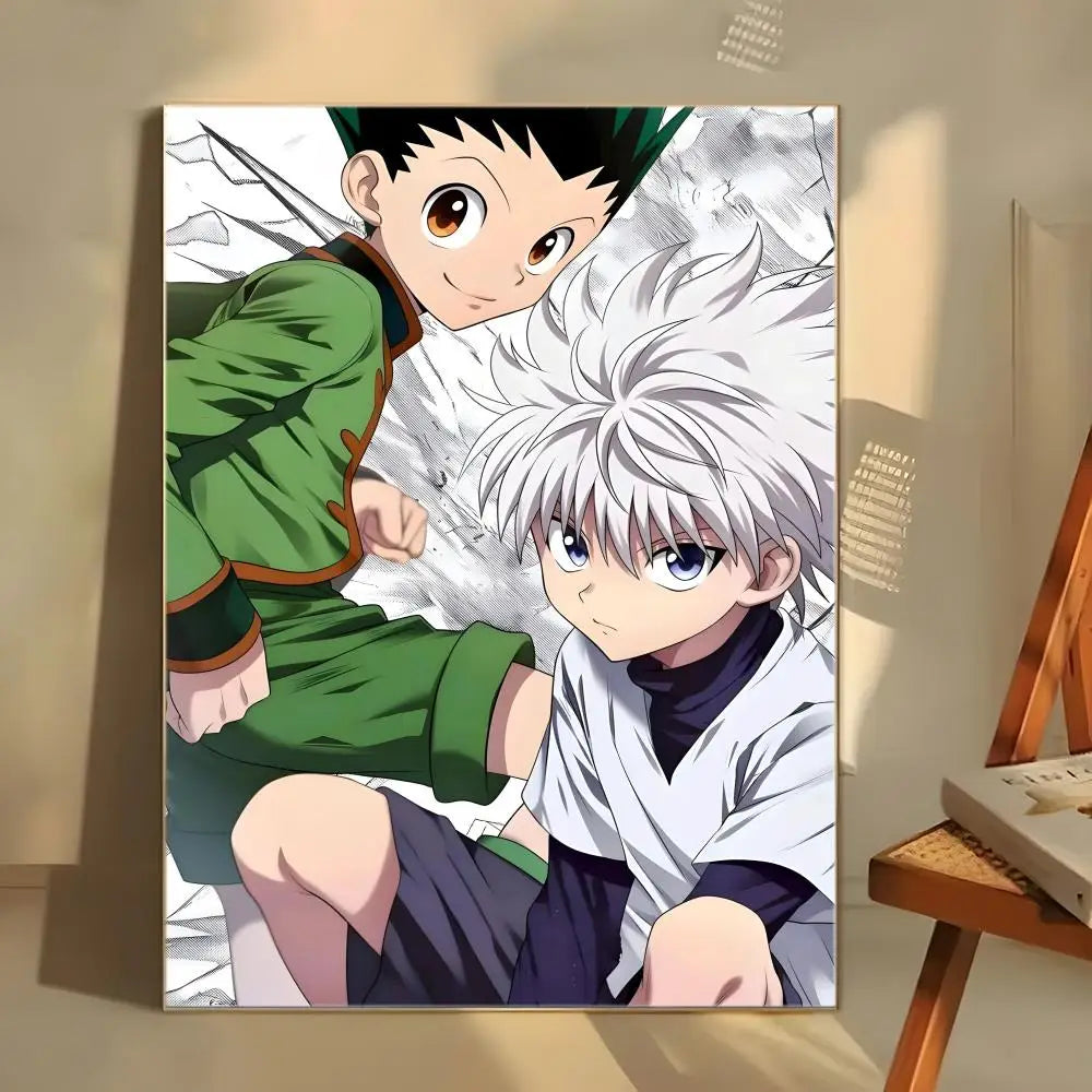 Animation H-Hunter x Hunter Poster  Self-adhesive Art Waterproof Paper Sticker Coffee House Bar Room Wall Decor