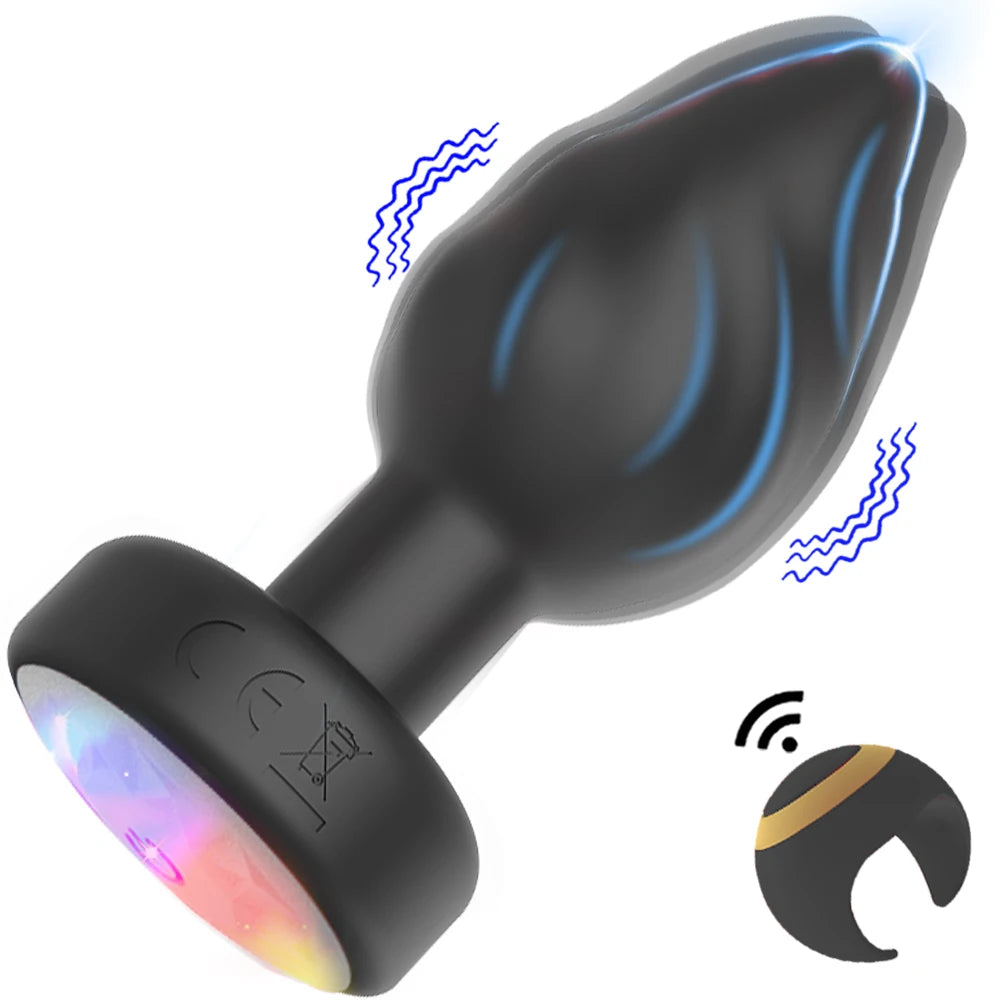 Light-Up Remote Vibrating Anal Plug – 10 Modes
