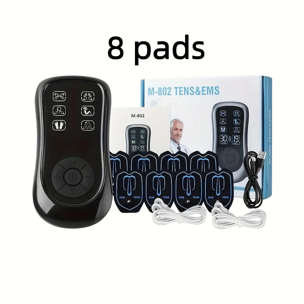 USB-Rechargeable 8-Electrode TENS Muscle Stimulator