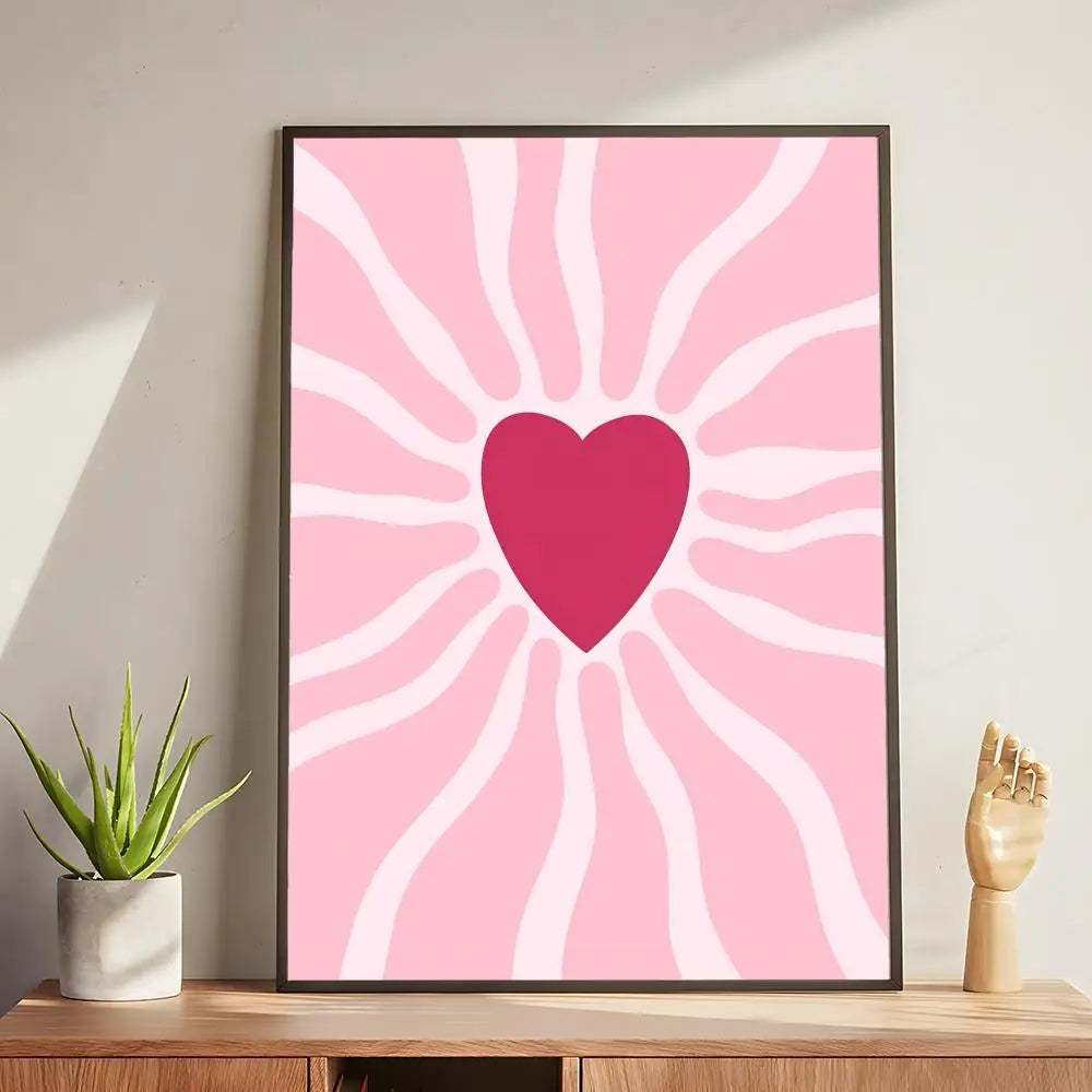 Pink Pattern Modern Wall Art Poster