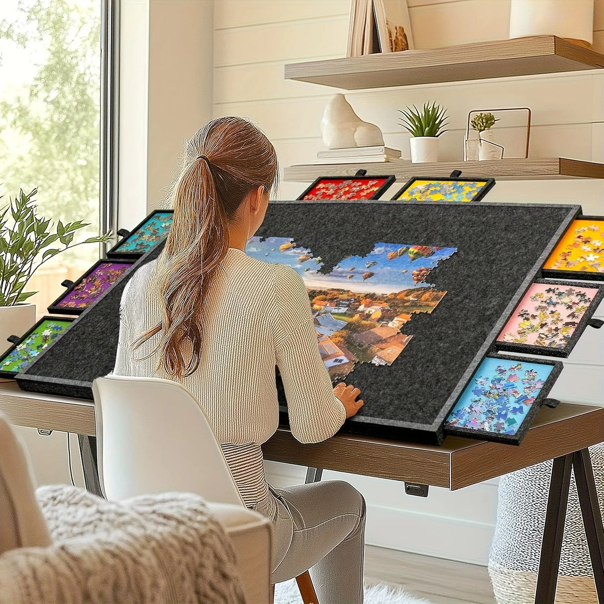 6-Drawer Collapsible Storage Organizer with Felt Top