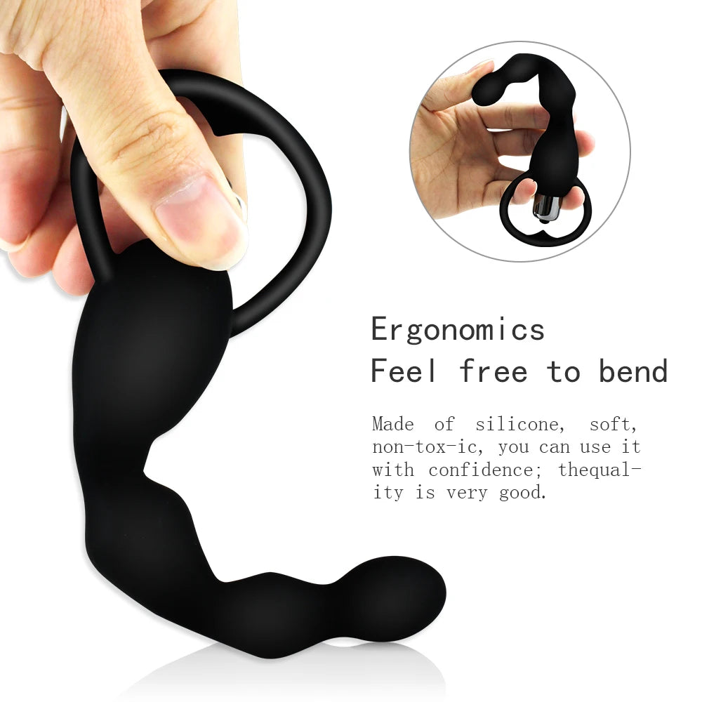 Long Silicone Vibrating Anal Beads