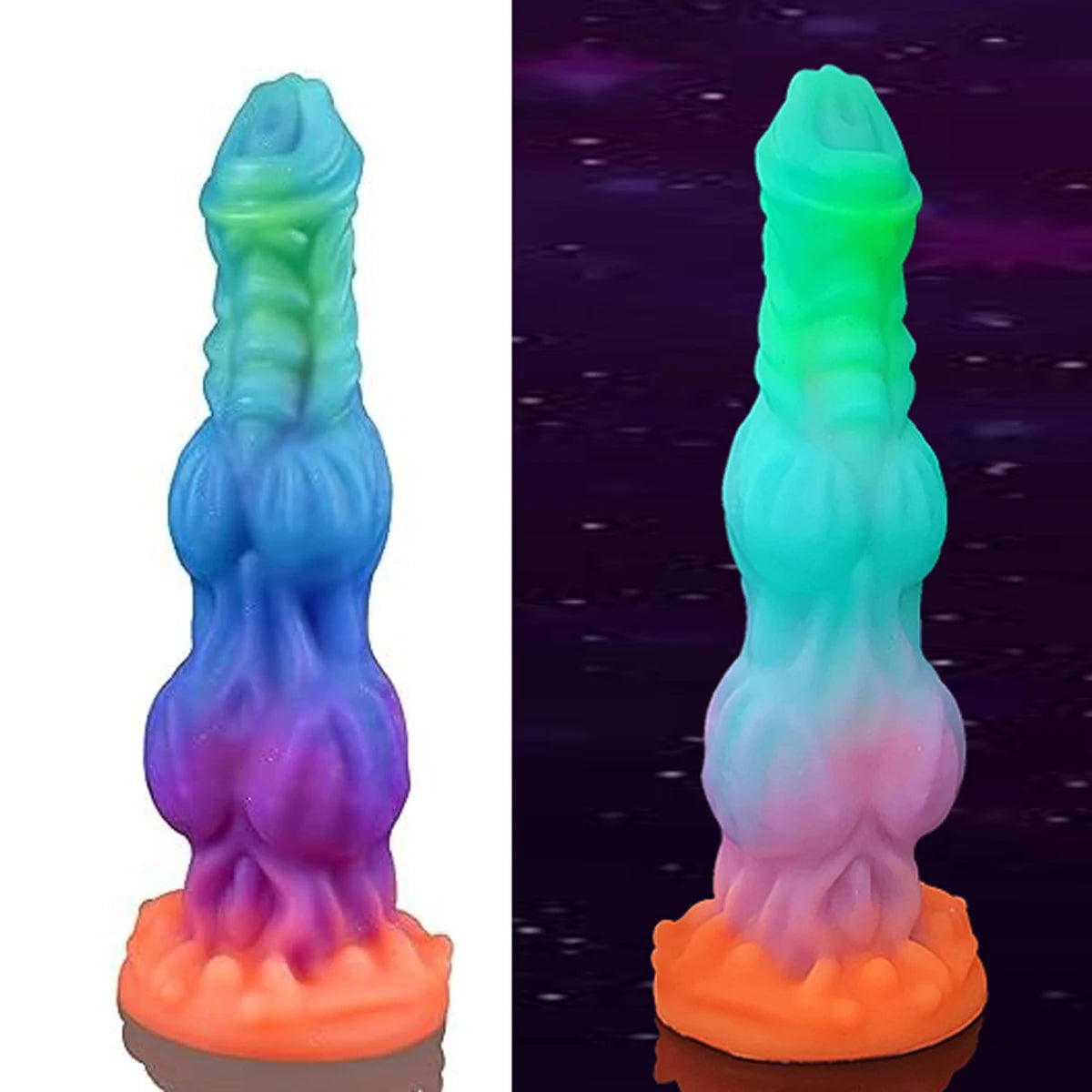 Luminous Large Animal-Style Dildo & Anal Plug