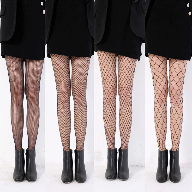 Women Sexy Fishnet Stockings Fish Net Pantyhose Leggings Mesh Nylon Tights Lingerie Skin Thigh High Stocking Hosiery Long Socks