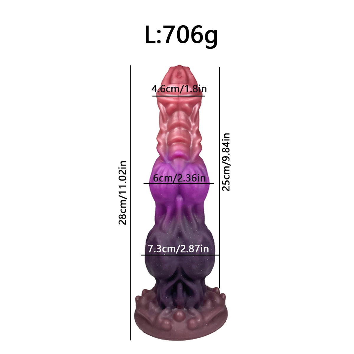 Luminous Large Animal-Style Dildo & Anal Plug