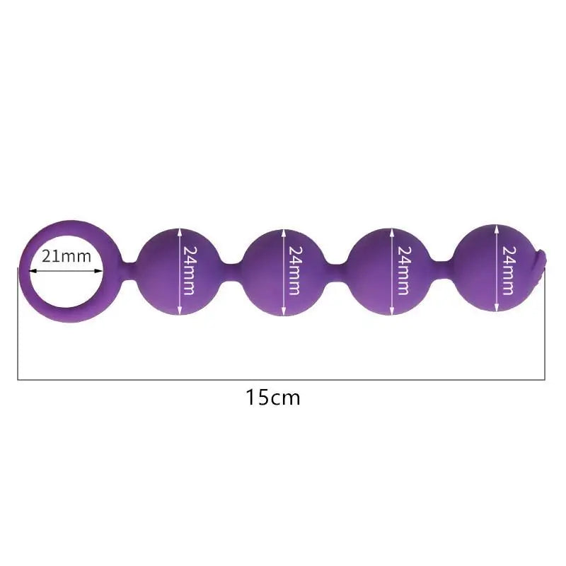 Large 4-Bead Silicone Anal Plug
