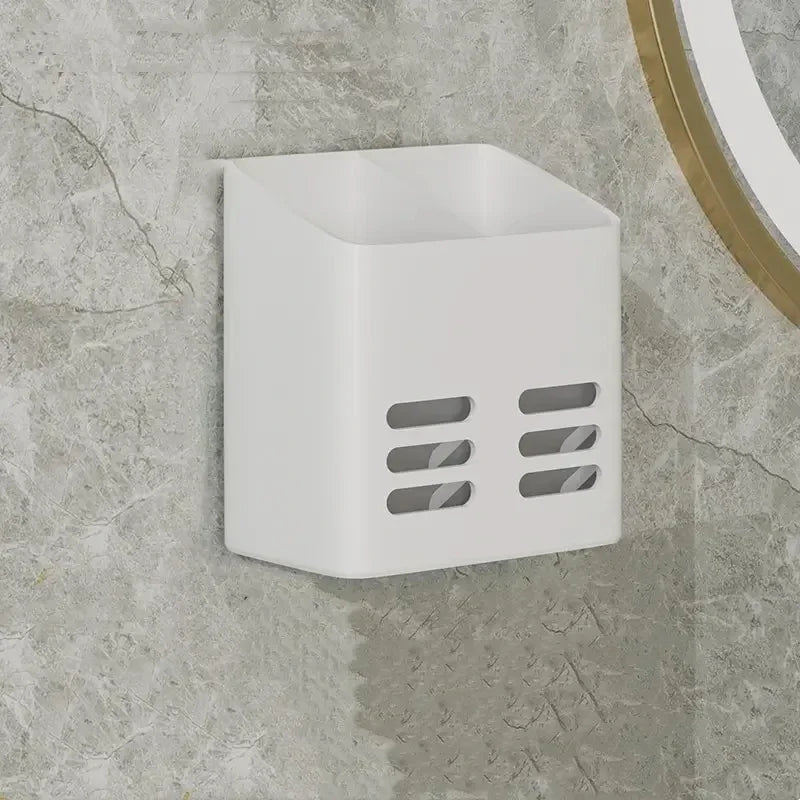 No-Drill Wall-Mounted Bathroom Makeup Organizer Shelf