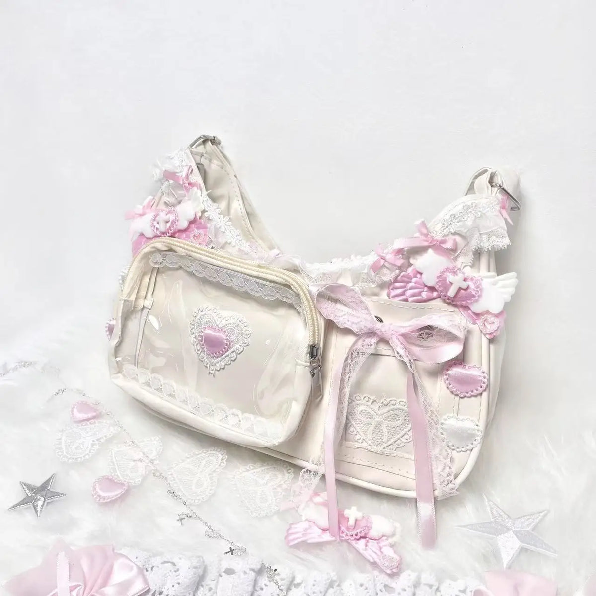 Bow Lace Transparent Ita Bag