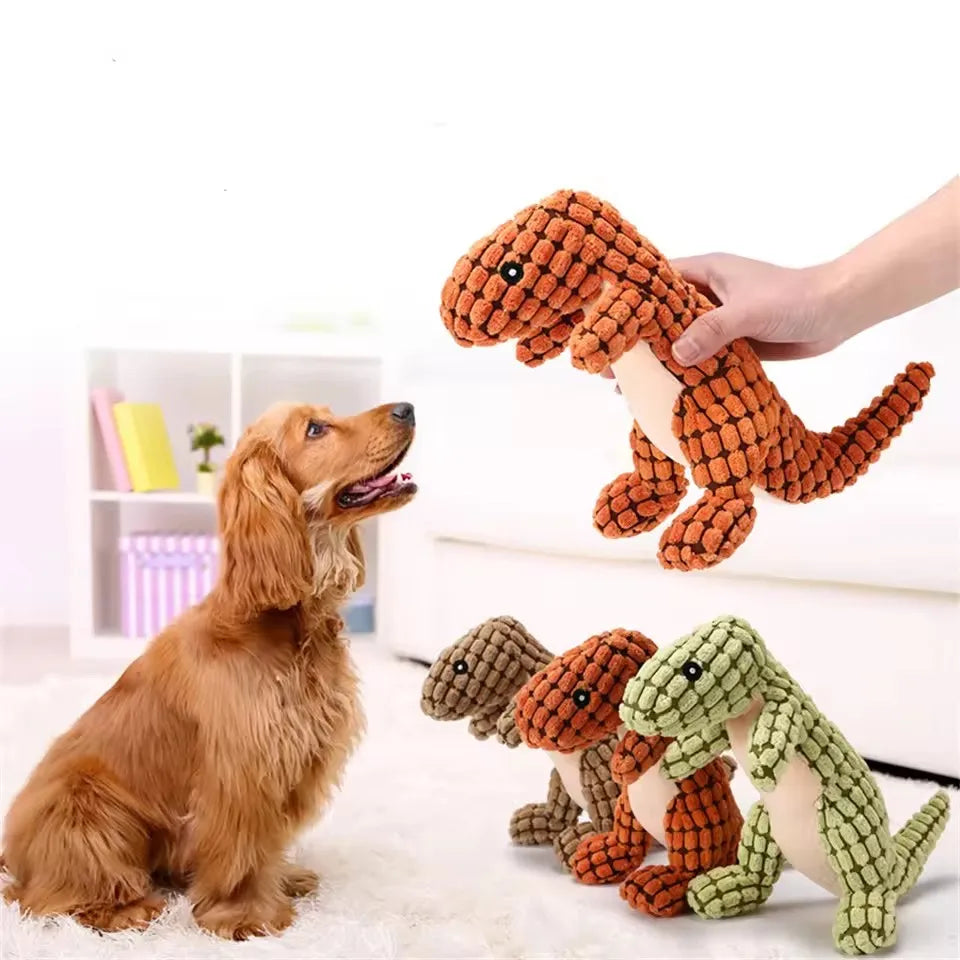 Cats and Dogs Pet Plush Dinosaur Toys Interactive Dog Chew Toys Plush Stuffing Pet Supplies Dog Toys for Small Dogs Pet Accessor