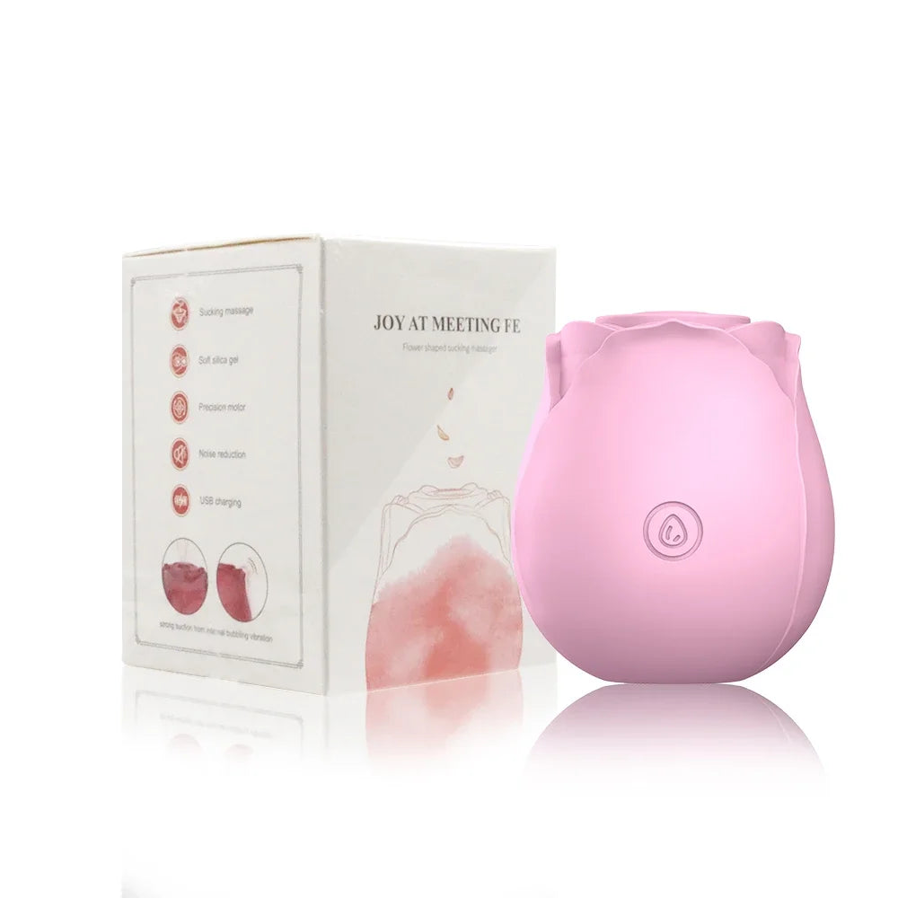 Rose-Shaped Suction & Licking Vibrator