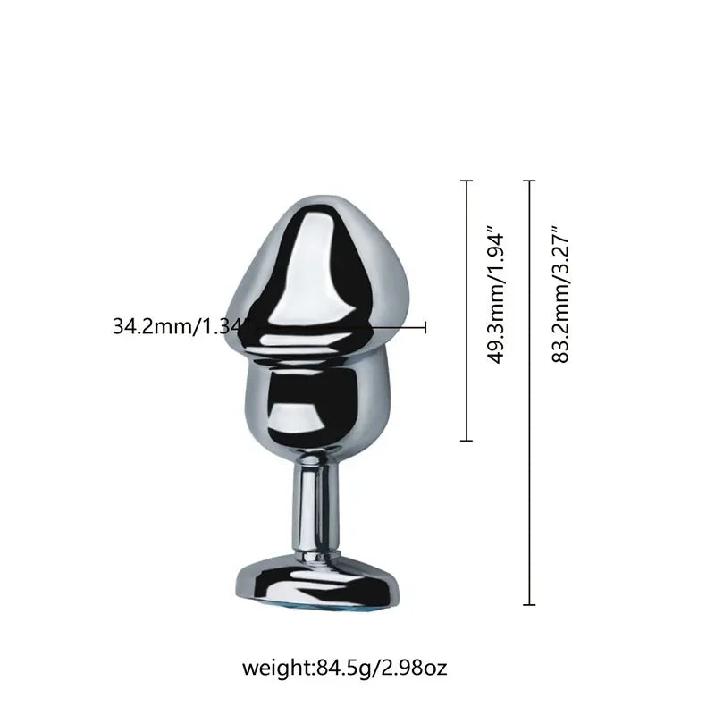 Crystal Stainless Steel Anal Plug Set