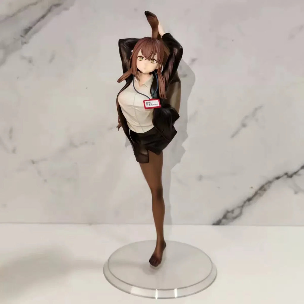 29cm Soft-Bodied Anime Manga Figurine Office Lady Non-Wanting-to-Go-to-Work Theme Cute Collectible Decorative Model for Fans