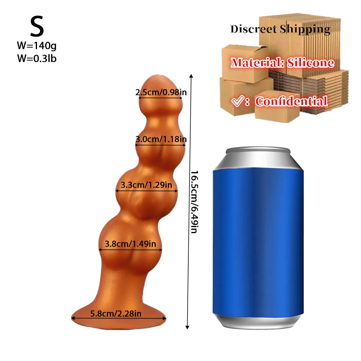 4-Ball Silicone Anal Bead & Plug