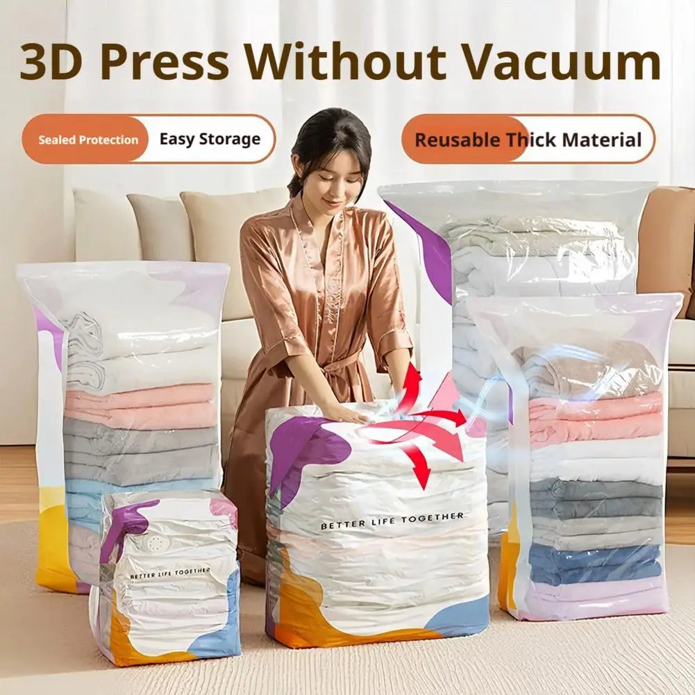 Extra-Large Reusable No-Pump Compression Storage Bag