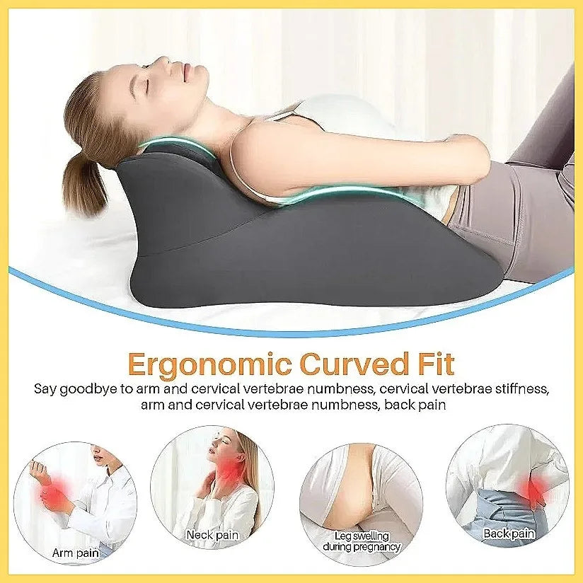 Multi-Position Memory Foam Wedge Pillow with Removable Cover