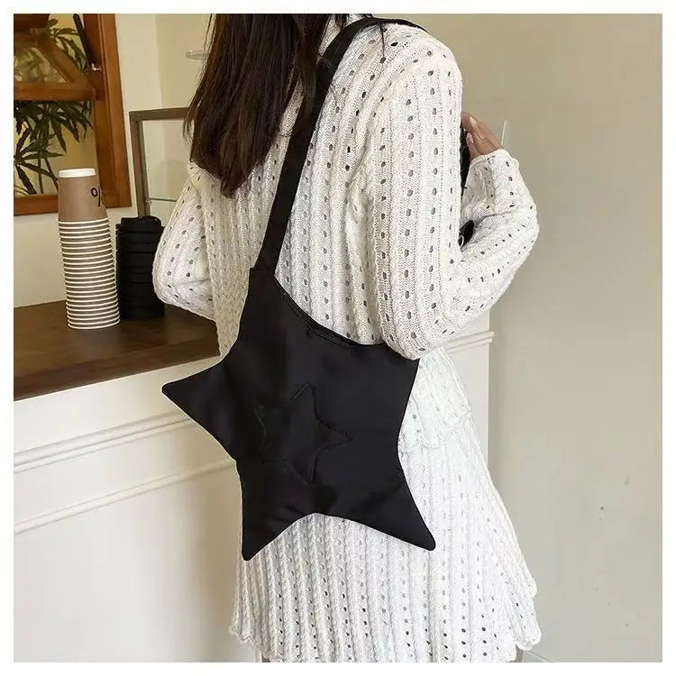 Y2K Star-Shaped Tote Bag
